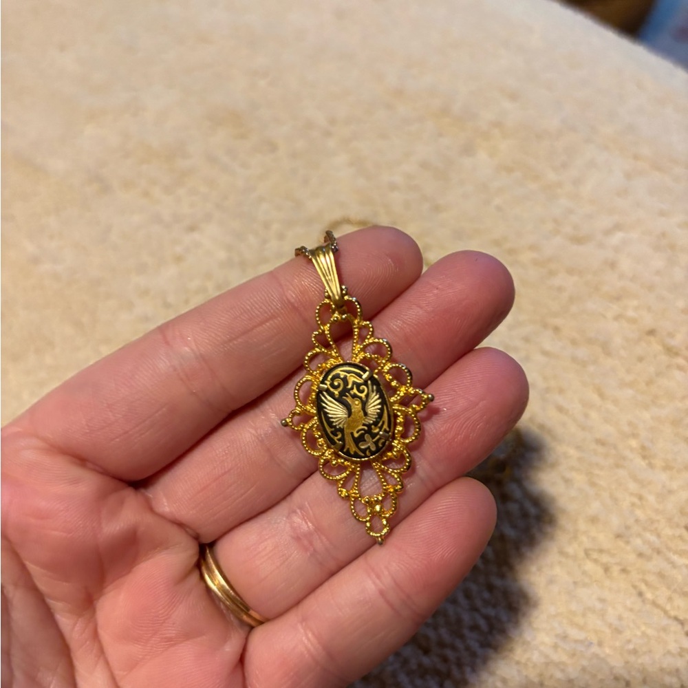 vintage Toledo Damascene pendant necklace - Picture 2 of 3